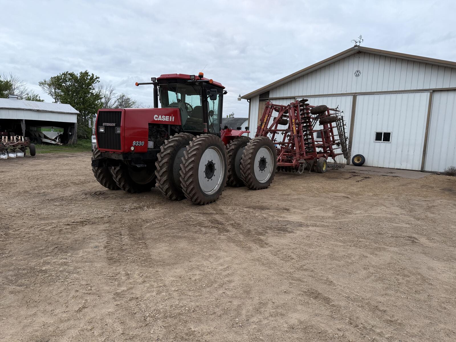 Case IH 9330 Steiger after refinishing — finished with disc harrow